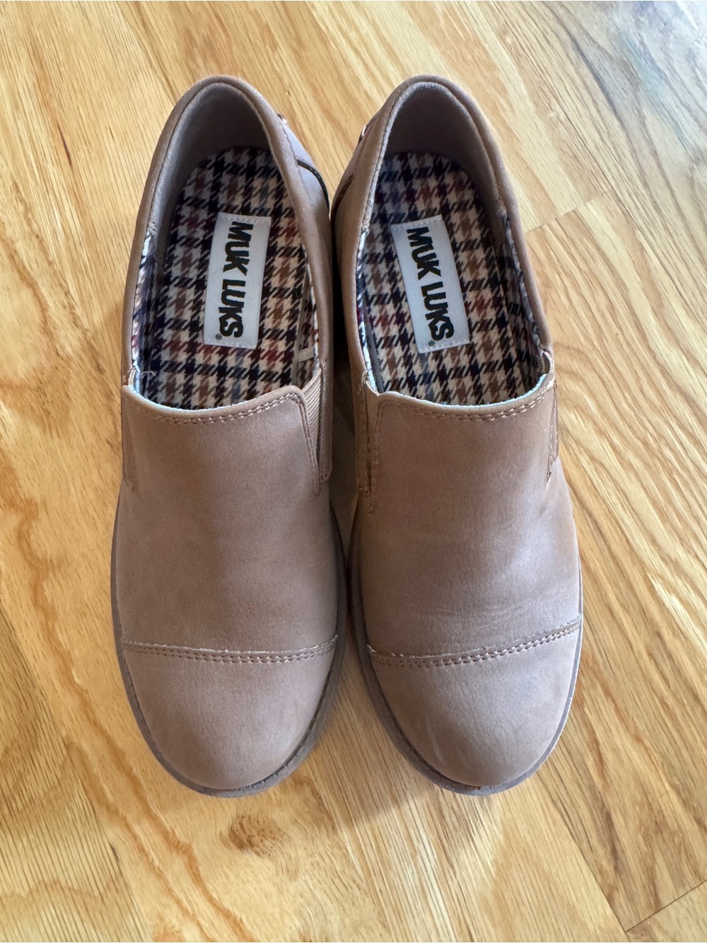 Muk Luks Vicky Slip-On Loafers in Taupe Brown